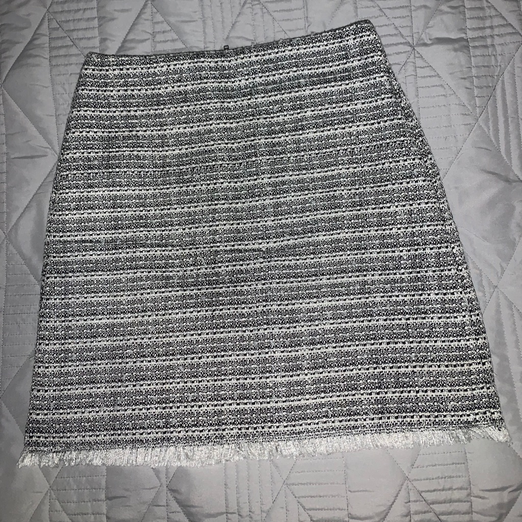 Loft Black & White Skirt
